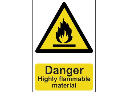 Scan Danger Highly Flammable Material - PVC Sign 200 x 300mm Scan - RockBottom Nothampton