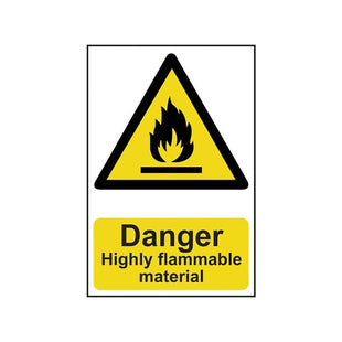 Scan Danger Highly Flammable Material - PVC Sign 200 x 300mm Scan - RockBottom Nothampton
