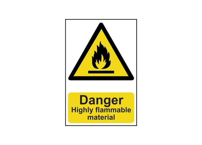 Scan Danger Highly Flammable Material - PVC Sign 200 x 300mm Scan - RockBottom Nothampton