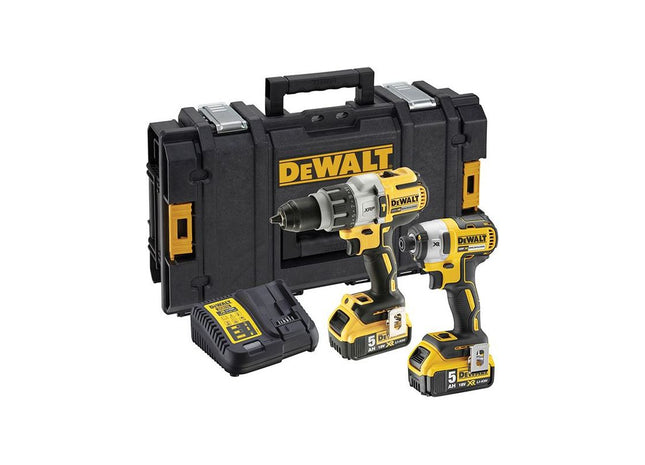 Dewalt Power Tools DCK276P2 Brushless Twin Pack 18V 2 x 5.0Ah Li-ion DeWALT Power Tools - RockBottom Northampton