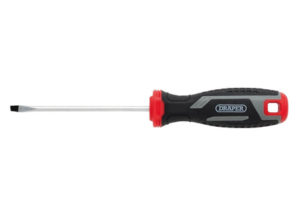 Draper Slotted Soft Grip Screwdriver, SL4 x 100mm Draper - Town Tools