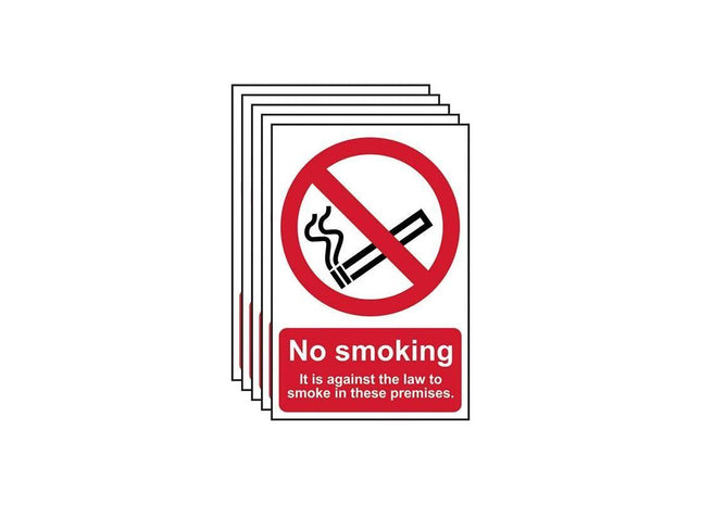 Scan No Smoking In These Premises - PVC Sign 200 x 300mm (5 Pack) Scan - RockBottom Nothampton