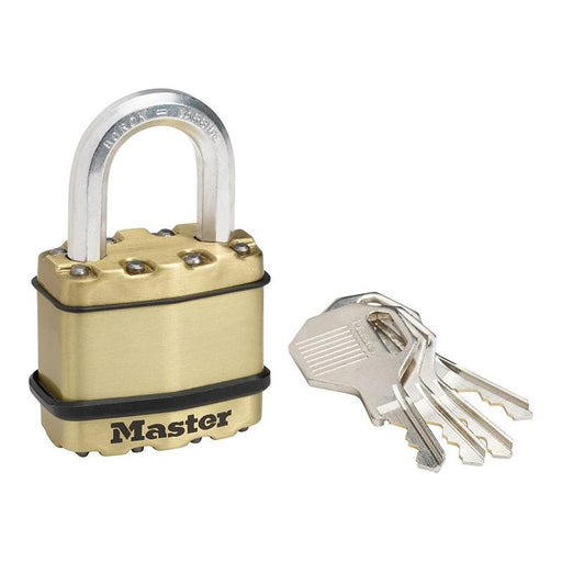 Master Lock Excell™ Brass Finish 45mm Padlock 4-Pin Master Lock - RockBottom Northampton