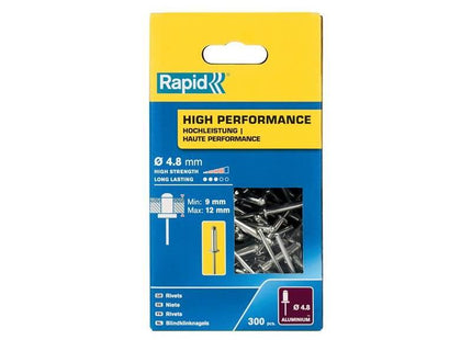 Rapid High Performance Rivets 4.8 x 16mm (Box 300) Rapid - RockBottom Nothampton