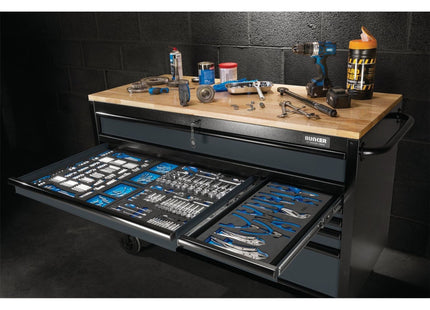 Draper BUNKER Workbench Roller Tool Cabinet, 10 Drawer, 56", Grey 08227 Draper - Town Tools 