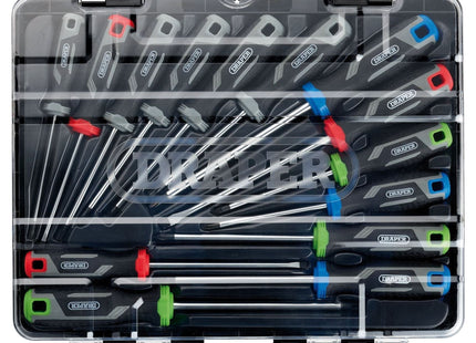 Draper Soft Grip Screwdriver Set with Draper TX-STAR (14 Piece) Draper - Town Tools