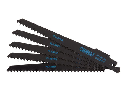 Draper Bi-metal Reciprocating Saw Blades for Plaster Cutting, 150mm, 6tpi (Pack Draper - Town Tools 
