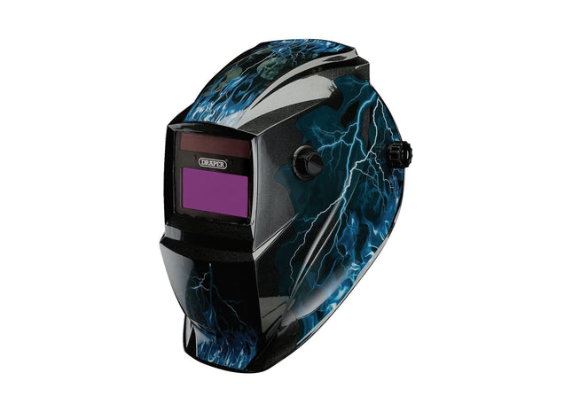 Draper Auto-Darkening Welding Helmet, Blue Skull 02514 Draper - Town Tools 