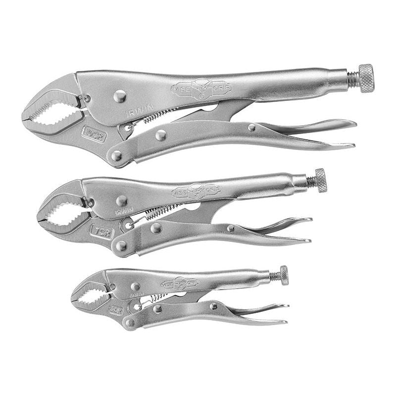 Irwin® Vise-Grip® Curved Jaw Locking Pliers Set of 3 (5CR/7CR/10CR) IRWIN® Vise-Grip® - RockBottom Northampton