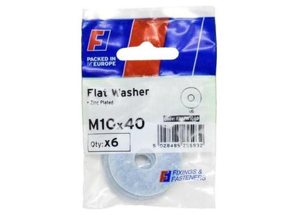 Forgefix Flat Washers ZP M10 x 40mm ForgePack 6 ForgeFix - RockBottom Northampton