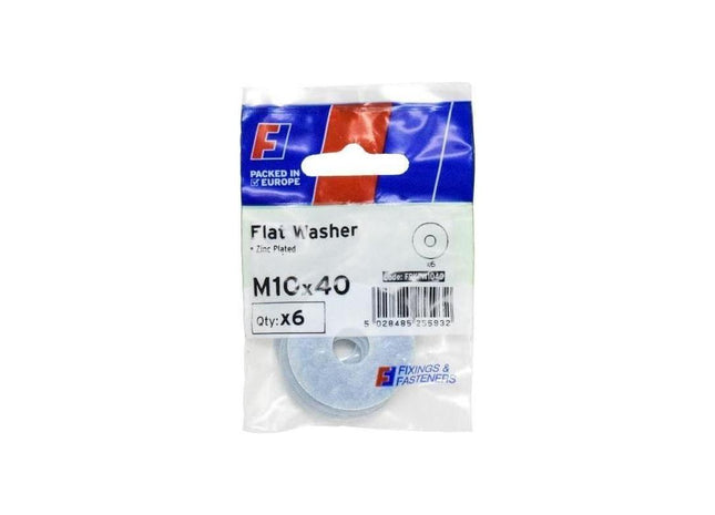 Forgefix Flat Washers ZP M10 x 40mm ForgePack 6 ForgeFix - RockBottom Northampton