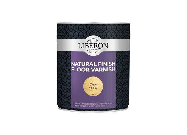 Liberon Natural Finish Floor Varnish Clear Satin 2.5 litre Liberon - RockBottom Northampton