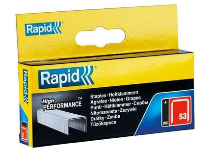 Rapid 53/14B 14mm Galvanised Staples (Box 2500) Rapid - RockBottom Nothampton