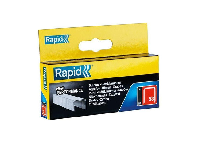 Rapid 53/14B 14mm Galvanised Staples (Box 2500) Rapid - RockBottom Nothampton