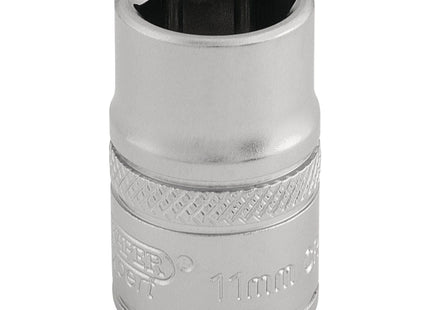 Draper 6 Point Metric Socket, 3/8" Sq. Dr., 11mm 16536 Draper - Town Tools 