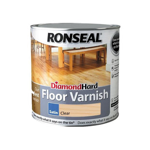 Ronseal Diamond Hard Floor Varnish Satin 2.5 litre Ronseal - RockBottom Nothampton