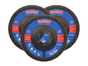 Faithfull Aluminium Oxide Flap Disc 115 x 22mm 80 Grit (3 Pack) Faithfull - RockBottom Northampton