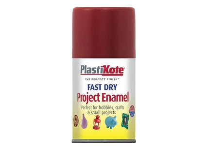 Plastikote Fast Dry Enamel Aerosol Metallic Red 100ml PlastiKote - RockBottom Nothampton