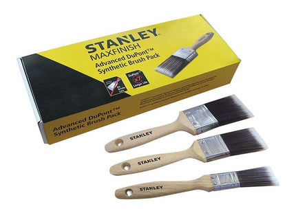 Stanley® Hand Tools MAXFINISH Advanced Synthetic Paint Brush Set of 3 25 38 & 50mm STANLEY® Hand Tools - RockBottom Nothampton