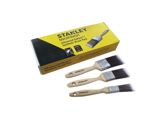 Stanley® Hand Tools MAXFINISH Advanced Synthetic Paint Brush Set of 3 25 38 & 50mm STANLEY® Hand Tools - RockBottom Nothampton