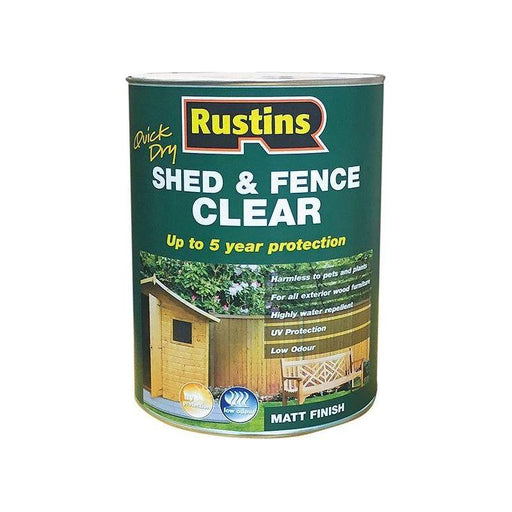 Rustins Quick Dry Shed and Fence Clear Protector 5 litre Rustins - RockBottom Nothampton