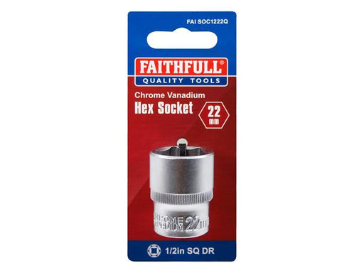Faithfull Hex Socket 1/2in Drive 22mm Faithfull - RockBottom Northampton