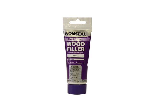 Ronseal Multipurpose Wood Filler Tube White 100g Ronseal - RockBottom Nothampton