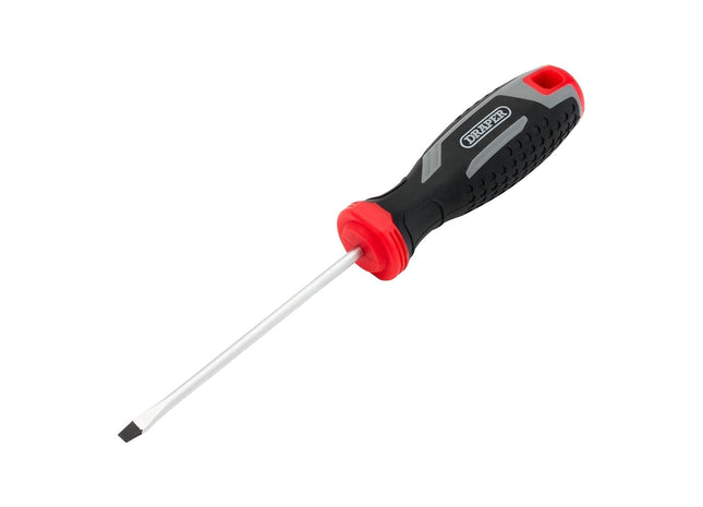 Draper Slotted Soft Grip Screwdriver, SL4 x 100mm Draper - Town Tools