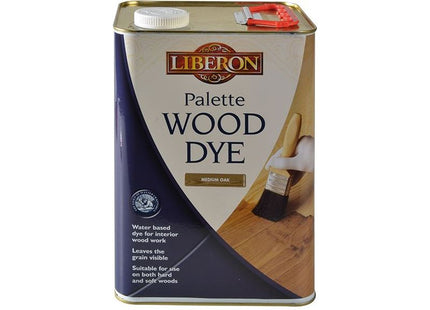 Liberon Palette Wood Dye Medium Oak 5 litre Liberon - RockBottom Northampton