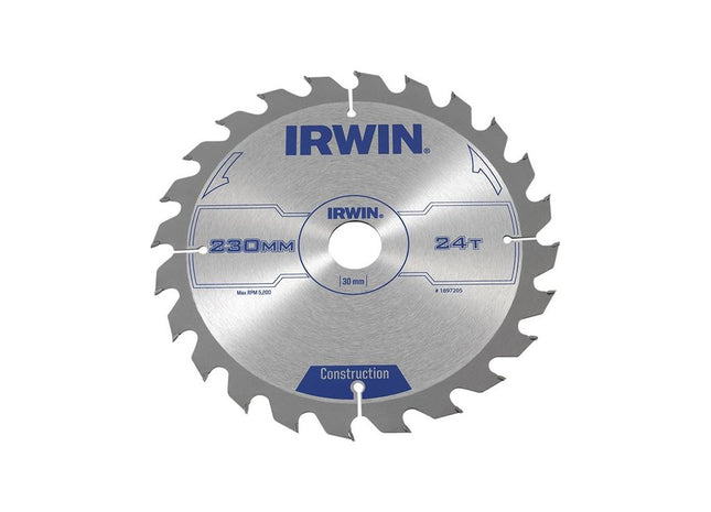 Irwin® Construction Circular Saw Blade 230 x 30mm x 24T ATB IRWIN® - RockBottom Northampton