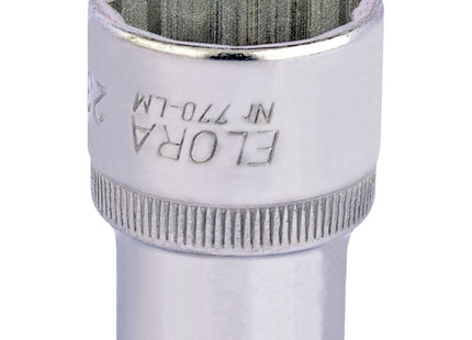 Draper Elora Bi-Hexagon Socket, 1/2" Sq. Dr., 23mm 24682 Draper - Town Tools 