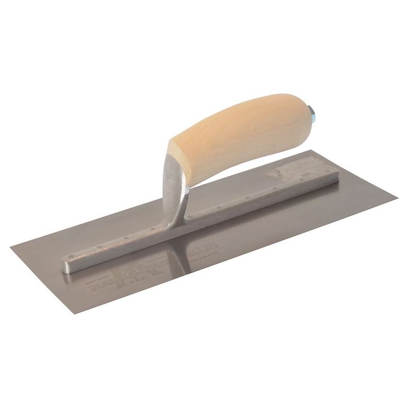 Marshalltown MXS1SS Plasterer's Finishing Trowel Stainless Steel Wooden Handle 11 x 4.1/2in Marshalltown - RockBottom Northampton