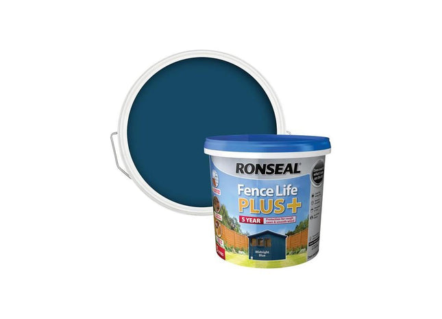 Ronseal Fence Life Plus+ Midnight Blue 5 litre Ronseal - RockBottom Nothampton