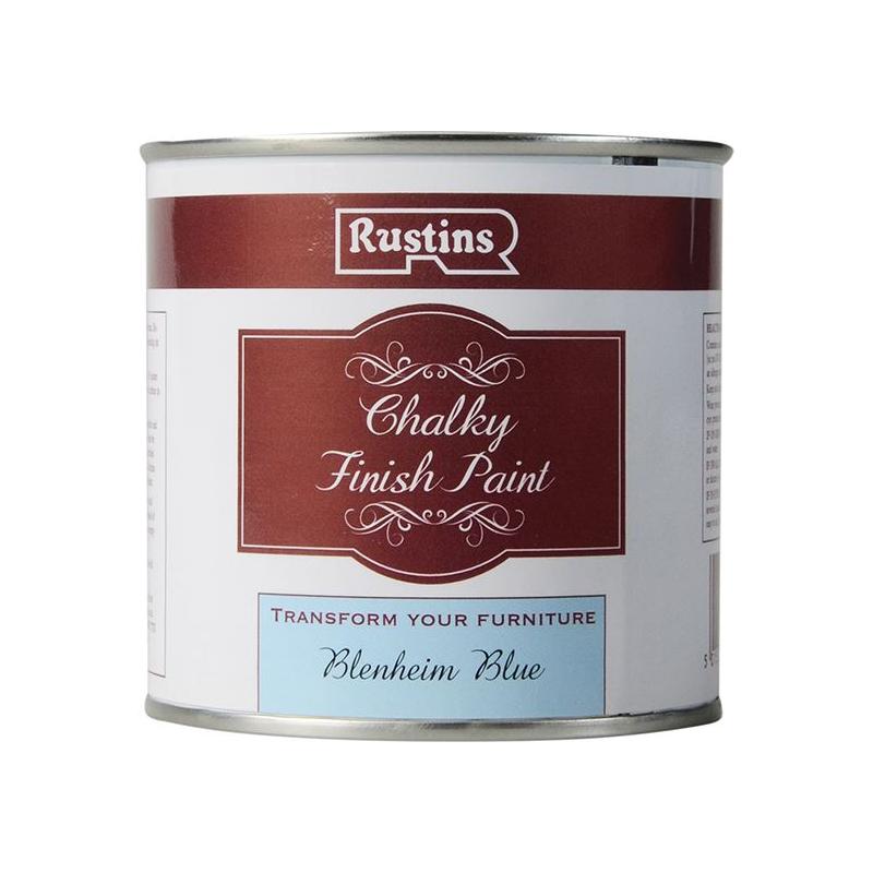 Rustins Chalky Finish Paint Blenheim Blue 250ml Rustins - RockBottom Nothampton