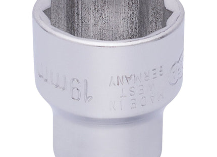 Draper Elora Bi-Hexagon Socket, 3/8" Sq. Dr., 19mm 25953 Draper - Town Tools 
