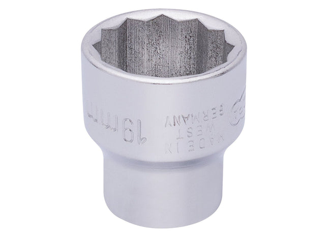 Draper Elora Bi-Hexagon Socket, 3/8" Sq. Dr., 19mm 25953 Draper - Town Tools 