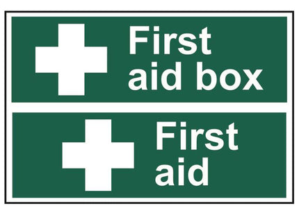 Scan First Aid Box / First Aid - PVC Signs 300 x 100mm Scan - RockBottom Nothampton