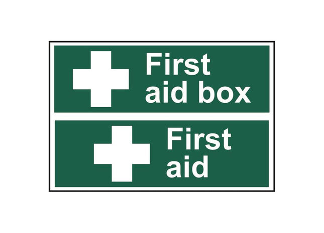 Scan First Aid Box / First Aid - PVC Signs 300 x 100mm Scan - RockBottom Nothampton
