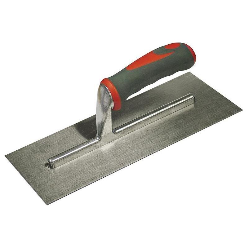 Faithfull Plasterer's Finishing Trowel Stainless Steel Soft Grip Handle 13 x 5in Faithfull - RockBottom Northampton