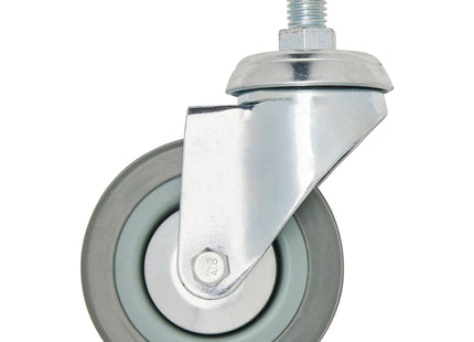 Draper Swivel Bolt Fixing Rubber Castor, 75mm Diameter, S.W.L. 70kg Draper - Town Tools