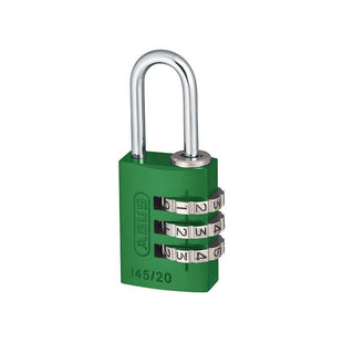 Abus Mechanical 145/20 20mm Aluminium Combination Padlock Green 46571 ABUS Mechanical - RockBottom Northampton 