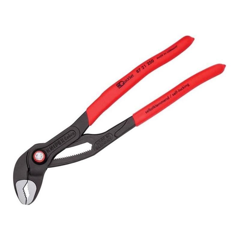 Knipex Cobra® Quickset Water Pump Pliers PVC Grips 250mm Knipex - RockBottom Northampton