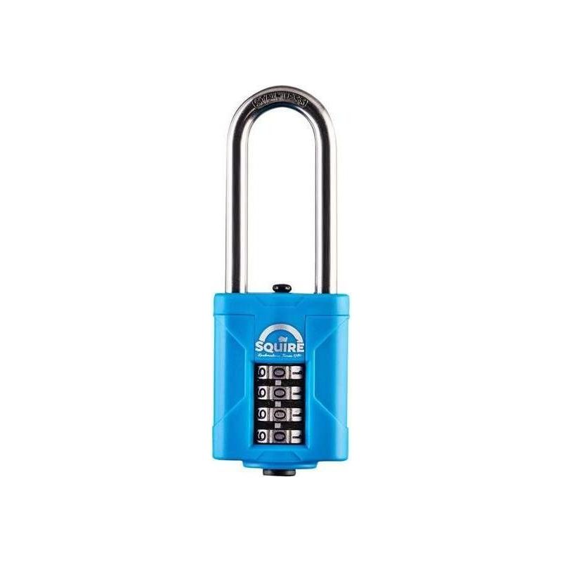 Squire CP50S25 Heavy-Duty Rustproof Marine Combi Padlock 50mm Long Shackle 63mm Boxed Squire - RockBottom Nothampton