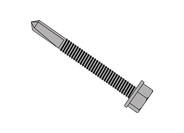 Forgefix TechFast Roofing Sheet to Steel Hex Screw No.5 Tip 5.5 x 32mm Box 100 ForgeFix - RockBottom Northampton