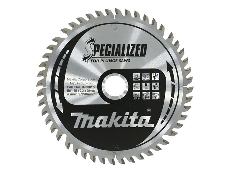 Makita B-33015 Specialized for Plunge Saws Blade 165 x 20mm x 48T Makita - RockBottom Northampton 