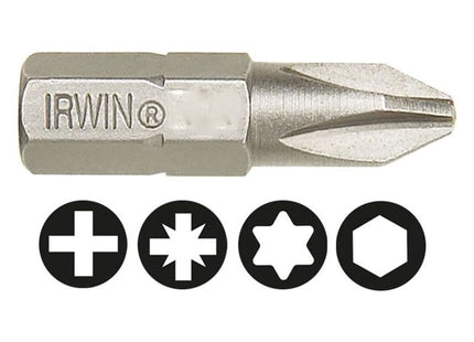 Irwin® Phillips Insert Bits PH2 25mm (Pack 10) IRWIN® - RockBottom Northampton