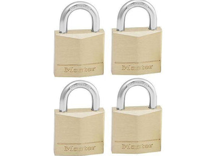 Master Lock Solid Brass 30mm Padlock 4-Pin - Keyed Alike x 4 Master Lock - RockBottom Northampton