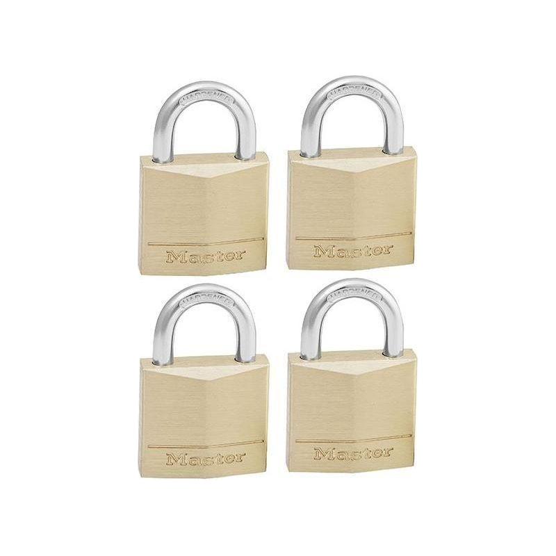 Master Lock Solid Brass 30mm Padlock 4-Pin - Keyed Alike x 4 Master Lock - RockBottom Northampton