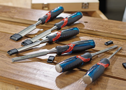 Draper Soft Grip 'Pound Thru' Bevel Edge Wood Chisel Set, 140mm (6 Piece) 70419 Draper - Town Tools 