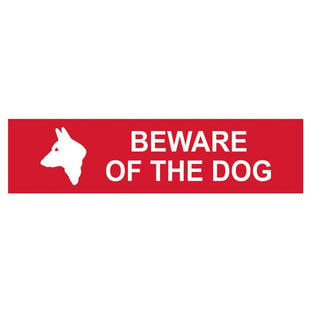 Scan Beware Of The Dog - PVC Sign 200 x 50mm Scan - RockBottom Nothampton